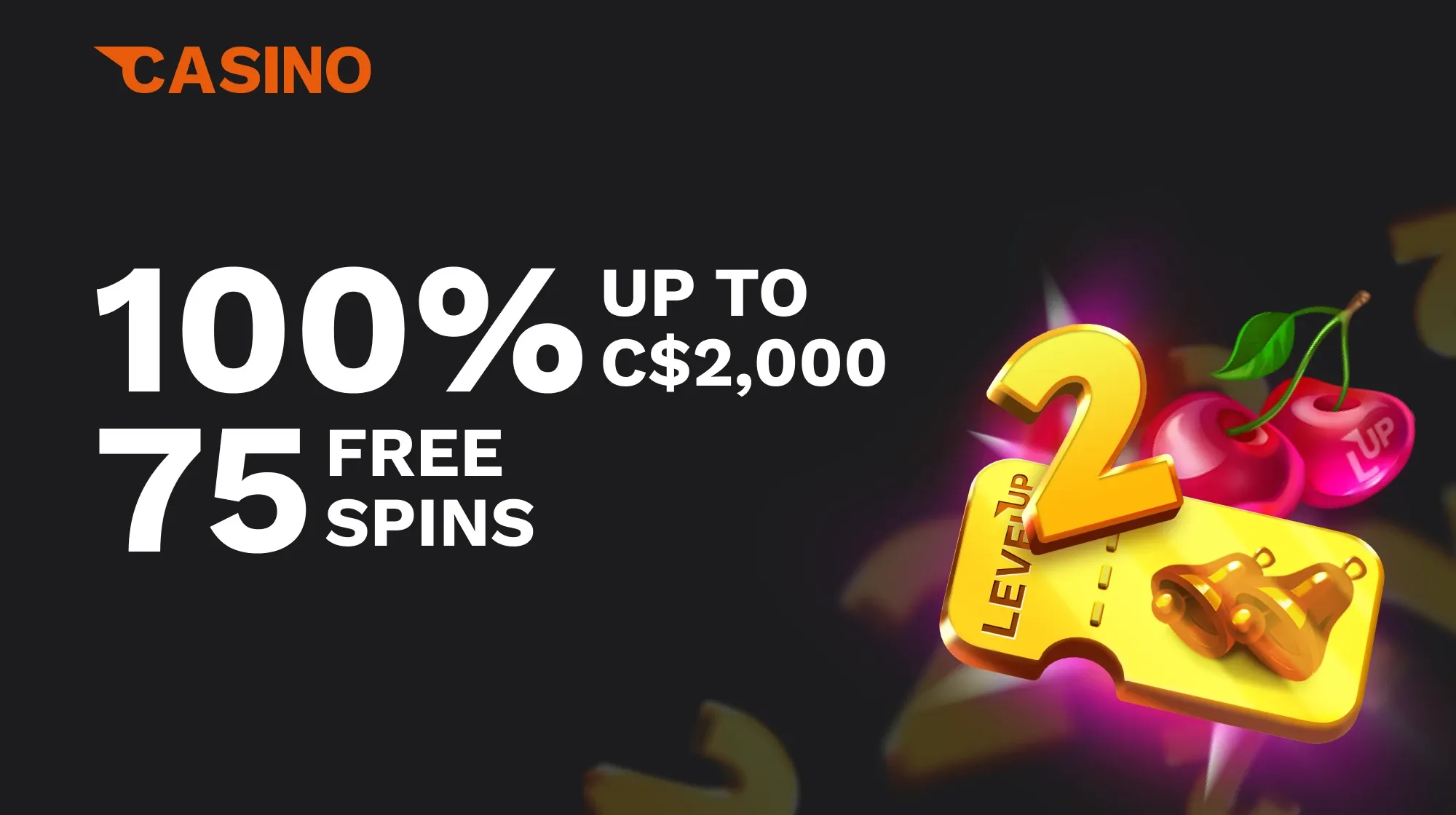 LevelUp Casino Second deposit bonus