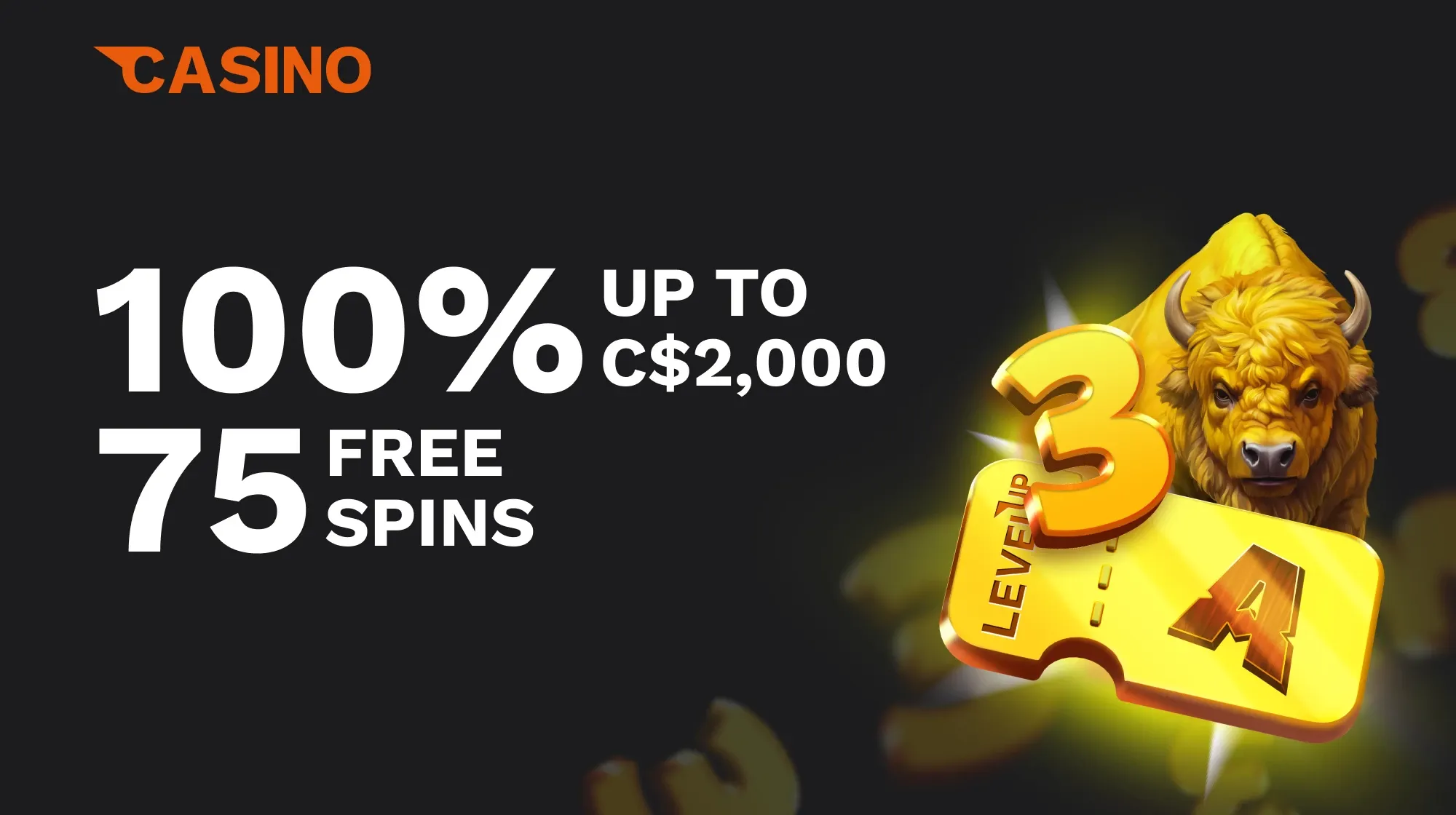 LevelUp Casino Third deposit bonus